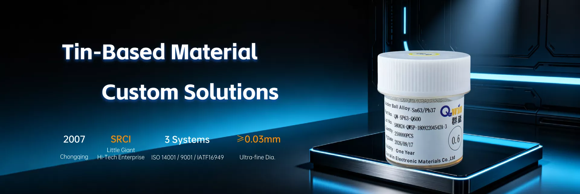 Customized Solution Provider for Tin-Based Materials